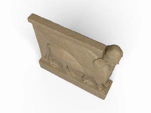 human-headed winged lion 3D Model