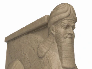 human-headed winged lion 3D Model