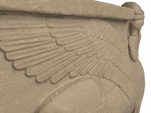 human-headed winged lion Modèle 3D