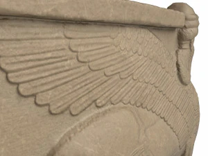 human-headed winged lion 3D Model