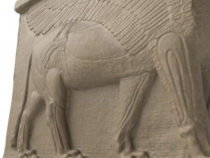 human-headed winged lion 3D Model