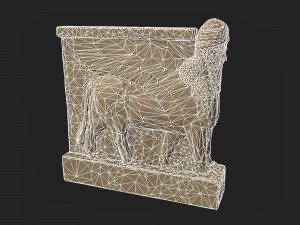 human-headed winged lion Modèle 3D