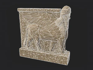 human-headed winged lion 3D Model