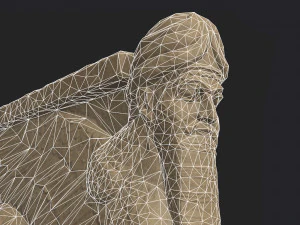 human-headed winged lion 3D Model
