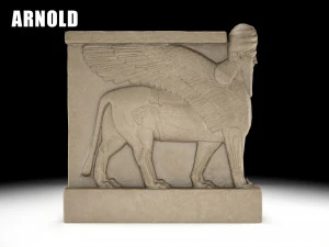 human-headed winged lion 3D Model