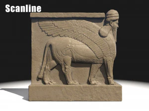 human-headed winged lion 3D Model