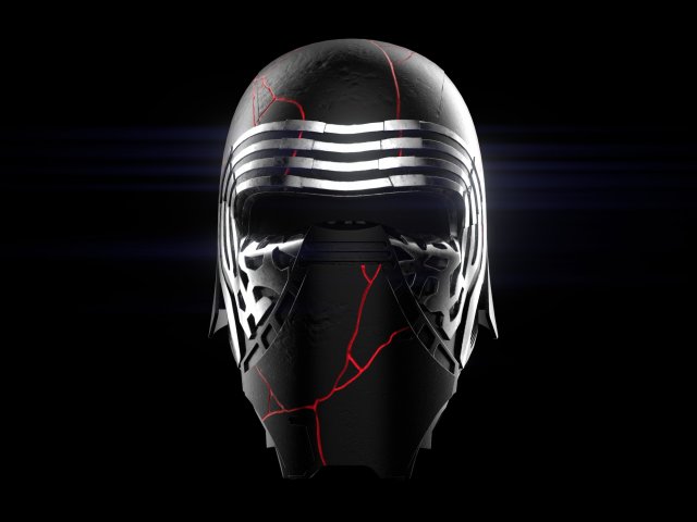 kylo ren destroyed mask 3D 模型 .c4d .max .obj .3ds .fbx .stl .blend 
