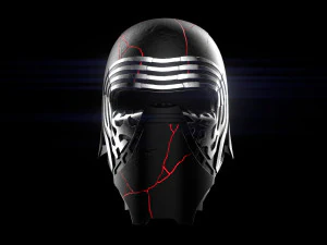 Kylo ren menghancurkan topengnya Model 3D