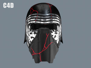 kylo ren destroyed mask 3D 模型