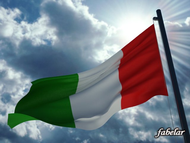 italian flag 3D मॉडल .c4d .max .obj .3ds .fbx .stl .blend 