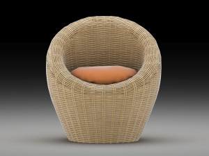 wicker chair Modelo 3D