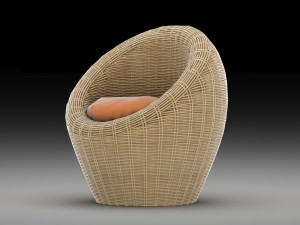 wicker chair 3Dモデル