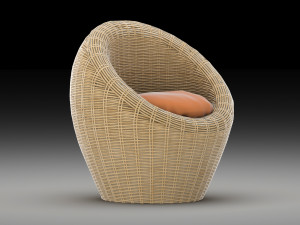 wicker chair 3Dモデル