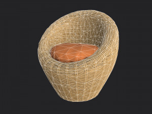 wicker chair 3Dモデル