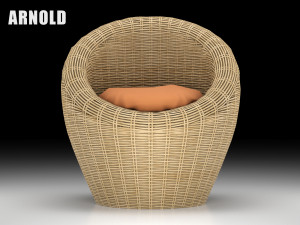 wicker chair 3Dモデル