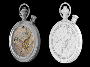 pocket watch mechanism 7 3D Model