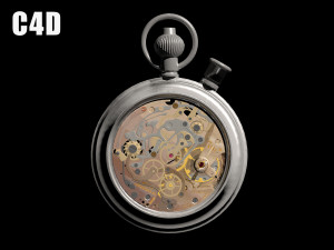 pocket watch mechanism 7 3D Model
