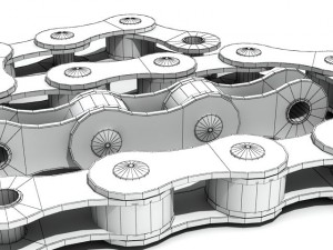 bicycle chain links Model 3D