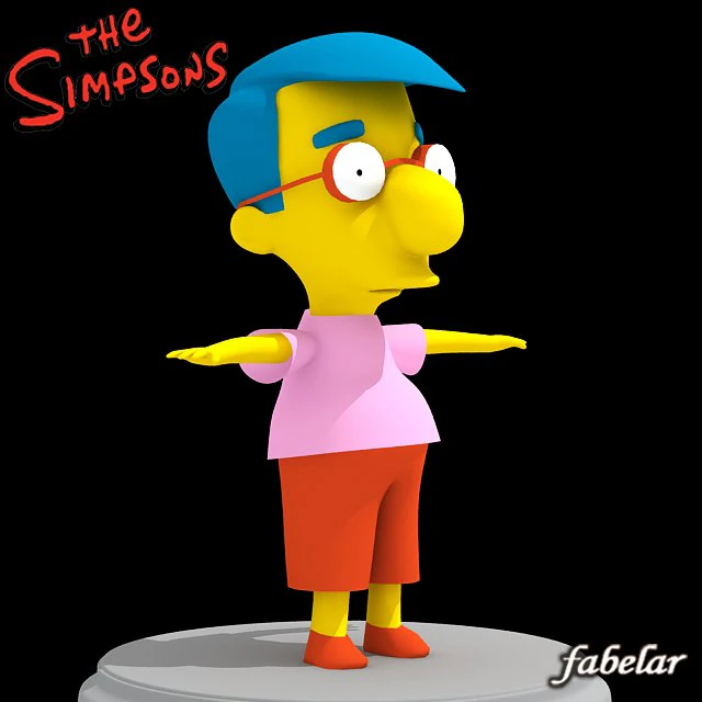 milhouse van houten 3D Model .c4d .max .obj .3ds .fbx .stl .blend 