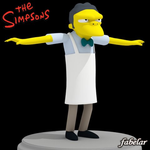 moe szyslak 3D 모델 .c4d .max .obj .3ds .fbx .stl .blend 