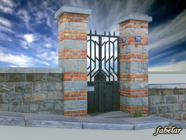 gate 03 Model 3D .c4d .max .obj .3ds .fbx .stl .blend 