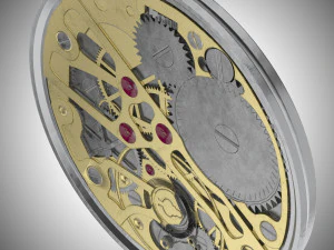 watch mechanism 1 low-poly 3D Model