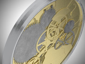 watch mechanism 1 low-poly 3D Model
