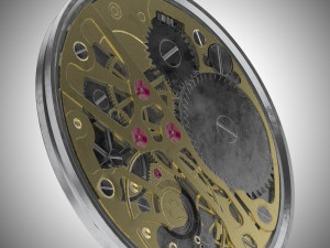 watch mechanism 1 low-poly 3D Model