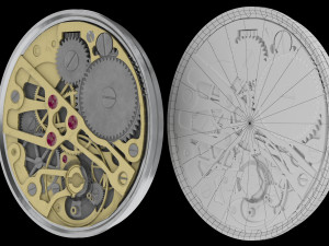 watch mechanism 1 low-poly 3D Model
