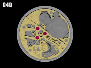 watch mechanism 1 low-poly 3D Model