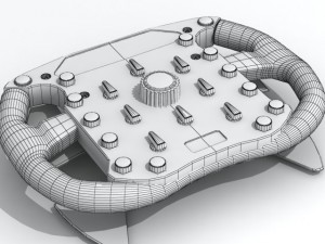 f2008 steering wheel 3D Модель