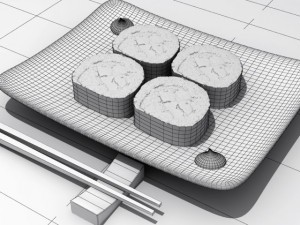 futomaki california roll 3D Model