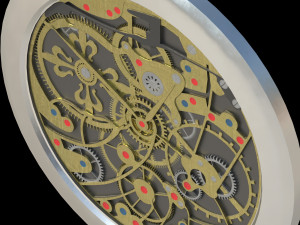 watch mechanism 2 low-poly 3D Model