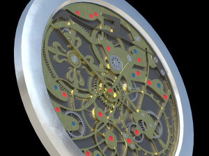 watch mechanism 2 low-poly 3D Model
