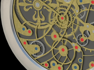 watch mechanism 2 low-poly 3D Model