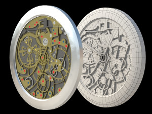 watch mechanism 2 low-poly 3D Model