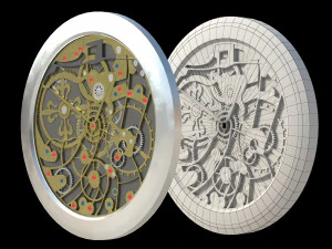 watch mechanism 2 low-poly 3D Model