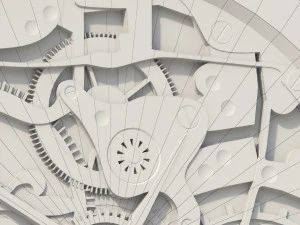 watch mechanism 2 low-poly 3D Model