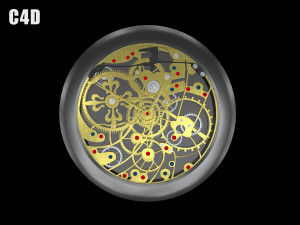 watch mechanism 2 low-poly 3D Model