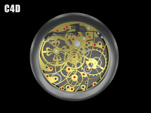 watch mechanism 2 low-poly 3D Model