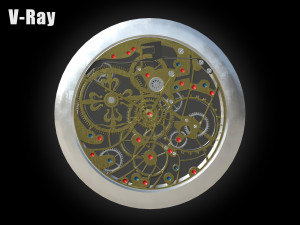 watch mechanism 2 low-poly 3D Model