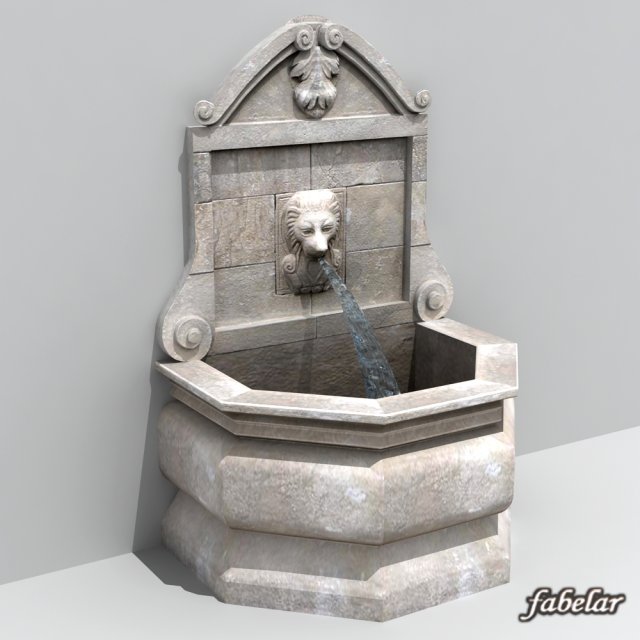 fountain 2 3D Модель .c4d .max .obj .3ds .fbx .stl .blend 