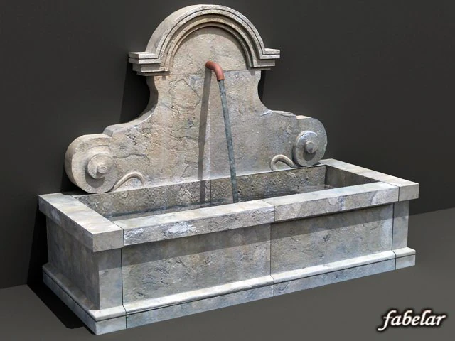 fountain 3 3D Model .c4d .max .obj .3ds .fbx .stl .blend 