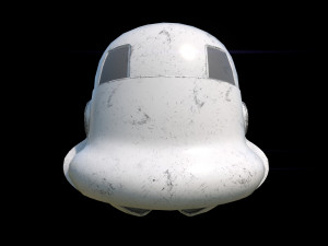 Stormtrooper damaged helmet 3D Model