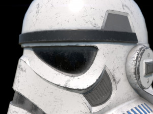 Stormtrooper damaged helmet 3D Model