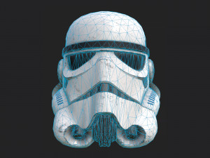 Stormtrooper damaged helmet 3D Model