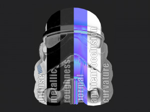 Stormtrooper damaged helmet 3D Model