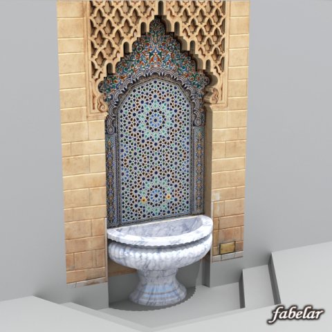 fountain 5 3D Модель .c4d .max .obj .3ds .fbx .stl .blend 