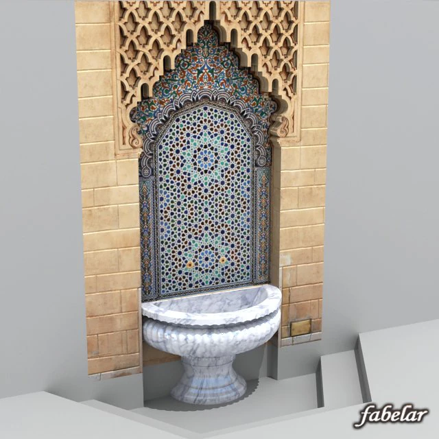 fountain 5 3D Model .c4d .max .obj .3ds .fbx .stl .blend 