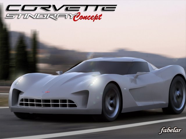 chevrolet stingray concept 3D Модель .c4d .max .obj .3ds .fbx .stl .blend 